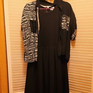 Used Lularoe Amelia Dress (size medium) and Amy Shirt Combo (size small)